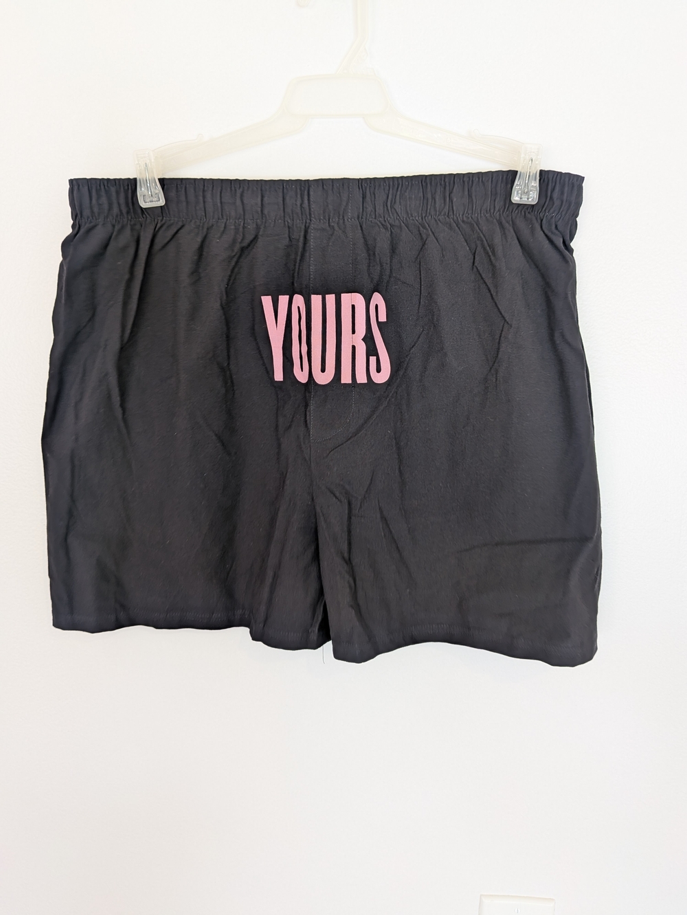 Boxercraft Black "Yours" Pink Graphic Lounge Boxer Shorts Size XXL NWOT